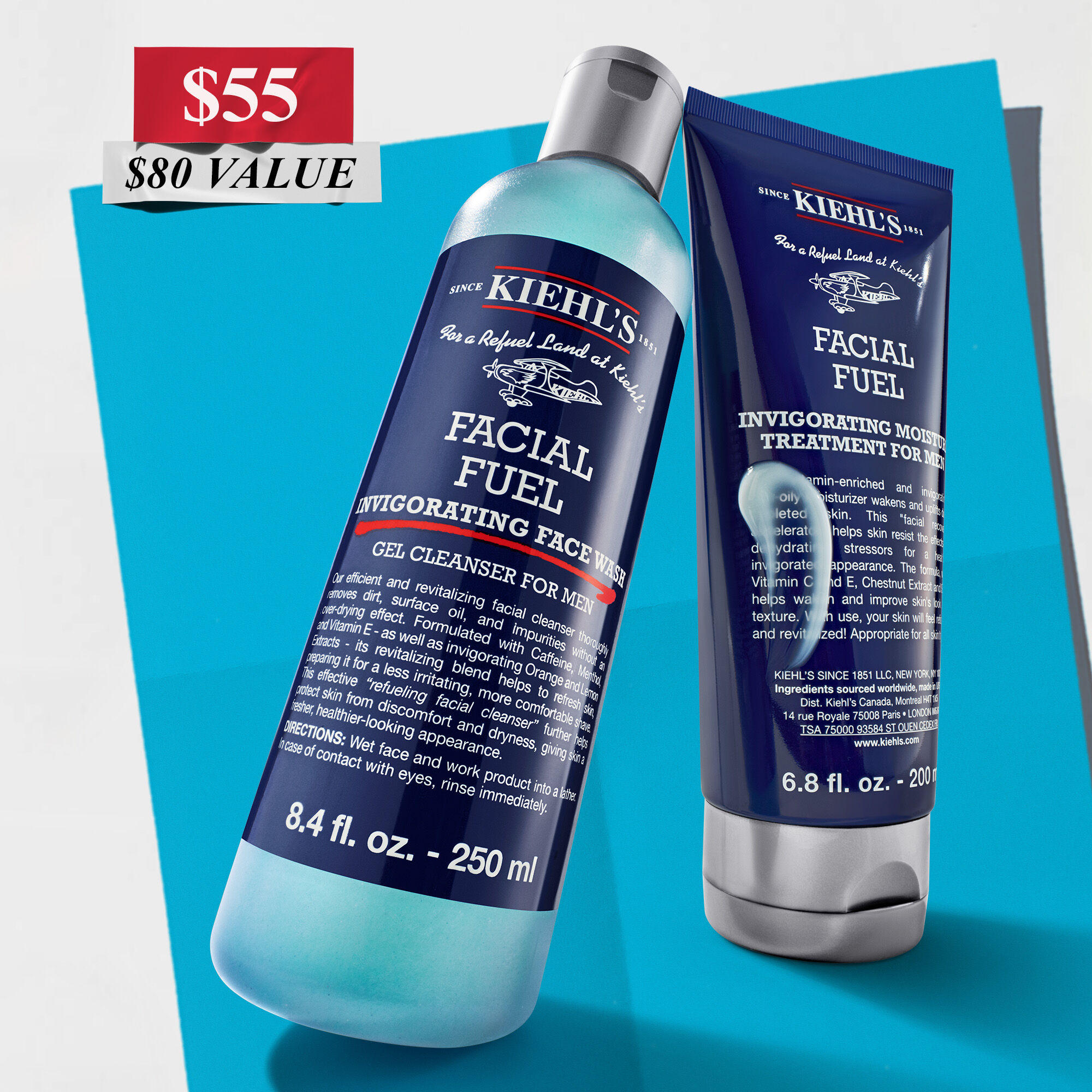 Kiehl's フェイシャル フュエル 125ml 2本セット THE CLASSIC GENTLEMAN COLLECTION Set - Skincare Set - Kiehl's